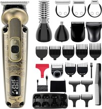 Hatteker Beard Trimmer Mustache Trimmer For Men 8 In 1 Adjustable Speed, Bronze - £38.88 GBP