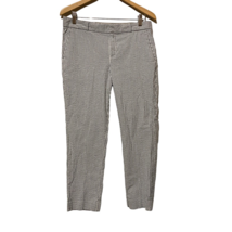 Banana Republic Hampton Crop Pants Women&#39;s 6 Gray White Stripe Seersucke... - $22.76