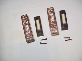Lot of 2 Vtg NEW NUTONE Push Button for Doorbell Chime Walnut Brown w/Iv... - $16.82