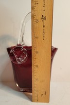 Murano Style Glass Ruby Red Purse image 6