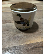 Ned Smith Waterfowl Rubel 1979 Ceramic Jar Wood Lid  Mallard - €12,06 EUR