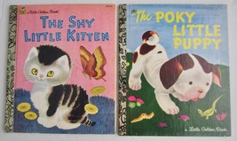 Little Golden Book Lot The Poky Little Puppy ~ Shy Little Kitten Gustaf Tenggren - £10.22 GBP