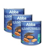 Abba Blue Mussels in Water - 3 cans, 225 grams each - £65.17 GBP