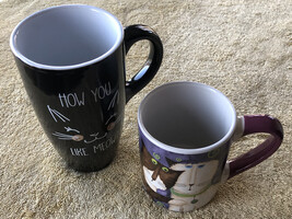 Cat motif mugs (2) - $18.00