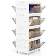 44 Gal 4-Pack Stackable Plastic Storage Bins with Lid for Bedroom Living... - $142.55