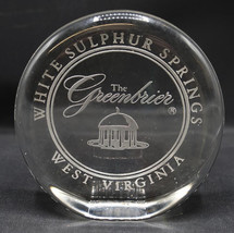 Engraved Glass Greenbriar Hotel West Virginia Plaque Souvenir Decor - £26.78 GBP