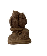 Vtg Ceramicr Brown Hugging Owls Couple On The Tree Branch Statue Decor B... - $317.11 MXN