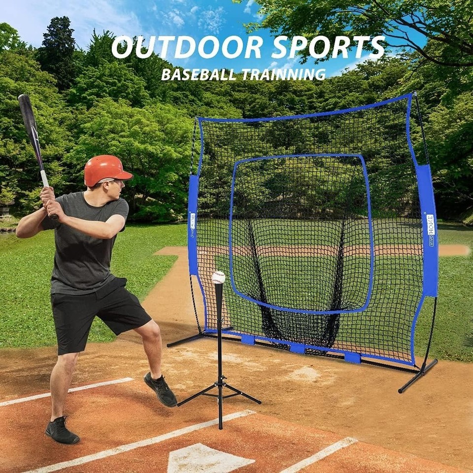 Heavy-Duty 7 x 7 Ft Baseball Hitting Net with Adjustable Tee - Train Anywhere Item image 4