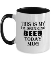 Funny Mugs This Is My I&#39;m Drinking Beer Black-2T-Mug  - £14.38 GBP