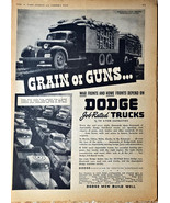 Dodge Job Related Trucks Grain or Guns War Fronts Home1943 Vintage Print... - $211.54 MXN