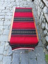 Table runner antique linen, handmade woven on a loom wool table runner, ... - $45.00