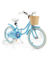 18&quot; Kid&#39;s Bike with Training Wheels and Adjustable Handlebar Seat-Blue -... - $197.62