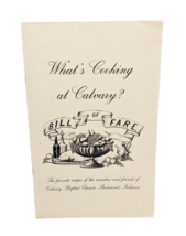 Whats Cooking At Calvary? Bill Of Fare Calvary Baptist Richmond, IN. Coo... - $6.92