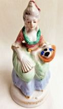 Vintage Occupied Japan Lady Porcelain Bisque Figurine Figure Sculpture 4&quot; - €16,71 EUR