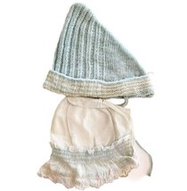 C1940s-60s Baby Hat And Bonnet Handmade MCM Baby Blue Antique Clothing E84 - $29.99