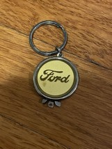 Ford Vintage Keychain Gold Yellow Automotive 70/80s Rare - $24.75