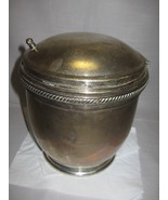 Keystone Ware Ice Bucket Chrome Round Pedestal Rope Design Silver Tone o... - £7.88 GBP