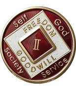 2 Year Red and Black NA Medallion Official Narcotics Anonymous Chip - £30.35 GBP