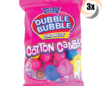 3x Bags Dubble Bubble Cotton Candy Assorted Flavor Gum Balls 4oz Fast Sh... - $13.75