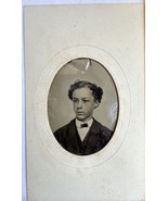 Antique CDV Tintype Photo 1860s  Boy Dapper Young Man in Victorian Era D... - £12.63 GBP