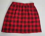 Pendelton Skirt Womens Size 10 Pure Virgin Wool Vintage Red Black Career - $29.99
