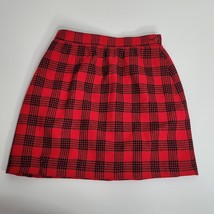 Pendelton Skirt Womens Size 10 Pure Virgin Wool Vintage Red Black Career - £23.42 GBP