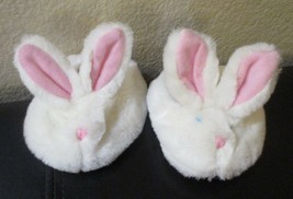 Build A Bear White Bunny Slippers With Pink Ears - £9.48 GBP