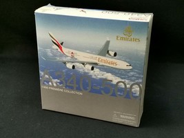 Diecast Plane 1/400 Dragon Wings Emirates Airlines Airbus A340-500 Dubai A6  - £31.97 GBP