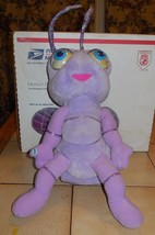 16" 1998 Mattel A Bug's Life Dot Purple Disney Talking Stuffed Animal Plush Toy - $14.57