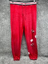 Disney Women&#39;s Parks Sweatpants Red Medium Minnie Mouse Casual Drawstring PullOn - £15.12 GBP