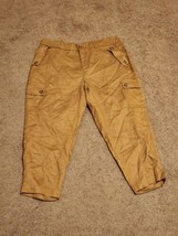 Torrid Relaxed Taper Studio Linen High Rise Cargo Pants Size 18S Short C... - $24.74