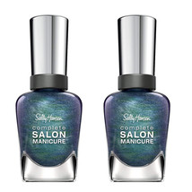 (2 Pack)NEW Sally Hansen Complete Salon Manicure Nail Color Black &amp; Blue 0.50 Oz - £13.57 GBP