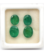 Genuine Emerald Natural Oval Cut 4 Pc 4.48 Ct Loose Gemstone Designing E... - $19,862.17 MXN