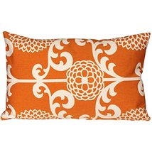 PILLOW DÉCOR Waverly Fun Floret Citrus Orange 20x20 Throw Pillow - £31.88 GBP+