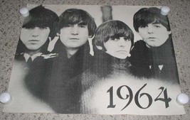 The Beatles Poster Vintage 1960&#39;s Head Shop Black White Group Pose - £129.47 GBP