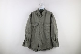 Vintage 90s Woolrich x Ducks Unlimited Mens Medium Spell Out Button Shirt Green - £39.52 GBP