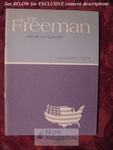 The FREEMAN January 1976 Clarence B Carson Jean Hockman Merryle Stanley Rukeyser - £5.73 GBP