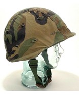 Vintage US Military Army Helmet Camo Cover &amp; Liner Band - Fiberglass - H... - £110.91 GBP