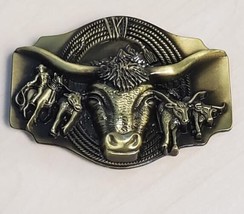 Gold Bull Belt Buckle Metal BU106 - £7.82 GBP
