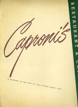 Caproni&#39;s Restaurant &amp; Capri Room Menu Cincinnati Ohio 1940&#39;s Vintage Wines - £118.87 GBP
