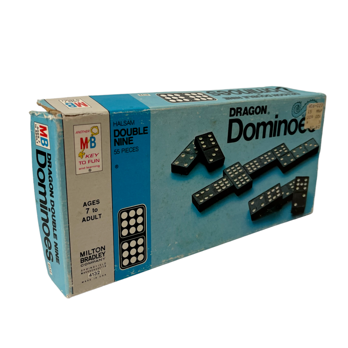Dragon Halsam Double Nine Dominoes By Milton Bradley Vintage 1970 Missing 1 Tile - $11.72