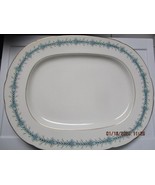 REGENT BY COALPORT ENGAND TRAY 14 X 11 in Aqua Laurel &amp; Flowers, Gold RIM - $2,345.62 MXN