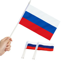 Anley Russia Stick Flag, Russian 5x8 inch Handheld Mini Flag Hand Held F... - £6.31 GBP