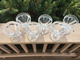 Signed Heisey Colonial Sherbet Ice Creams Diamond H Mark Set of 6 Vintage Glass - £34.64 GBP