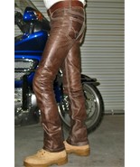 New Men Real Leather Pants Genuine Soft Lambskin Biker Trouser 2 - £117.94 GBP