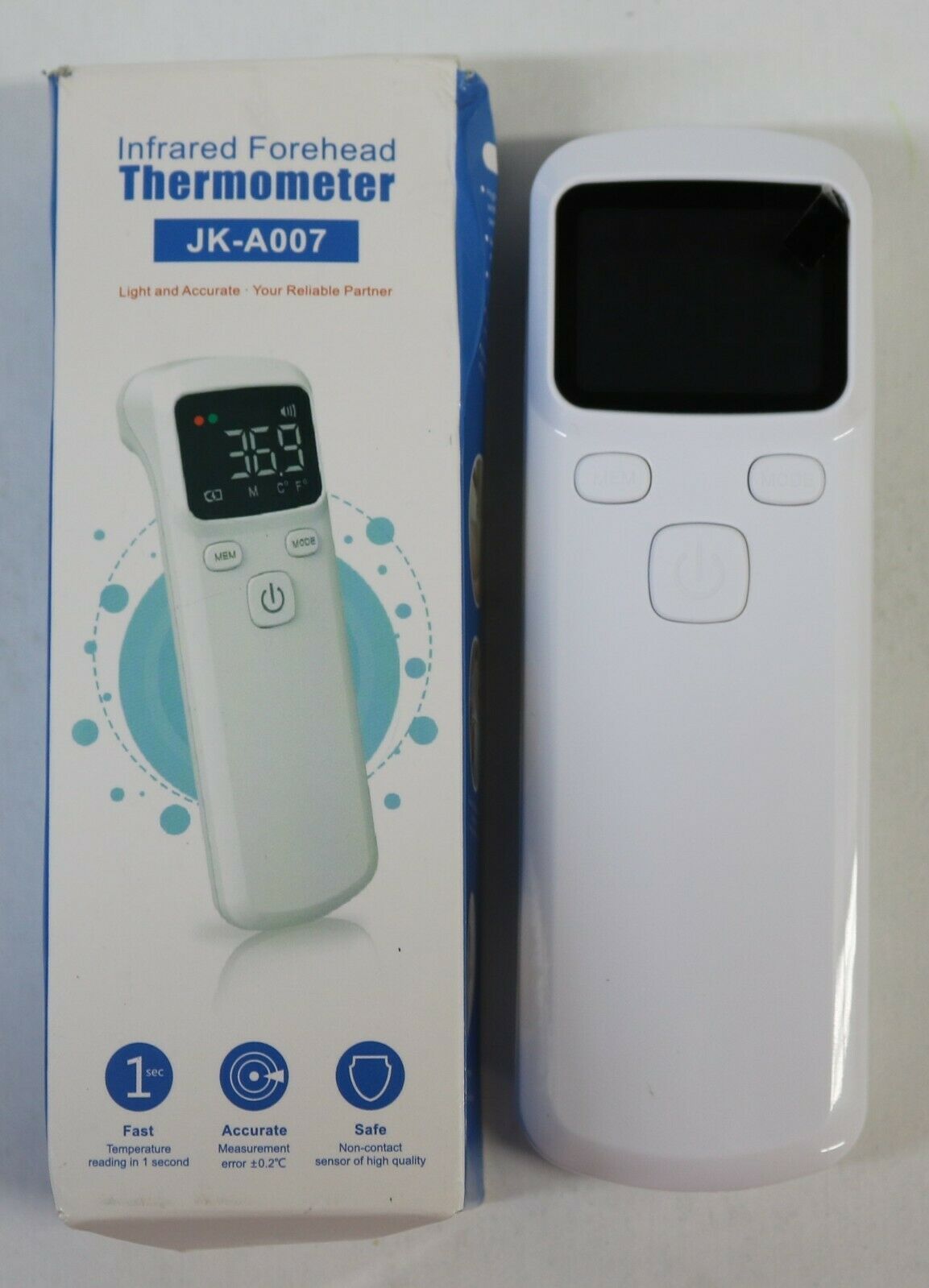 Primary image for Thermometer Digital Infrared Forehead No-Contact Temperature Adult/Baby jk-a007