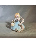 Vintage Josef Originals 3rd Birthday Girl Angel Porcelain Figurine Japan... - $13.85