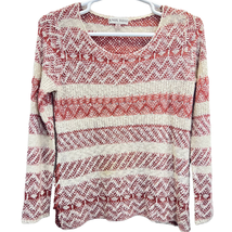 Knox Rose Knit Sweater M Round Neck Long Sleeve Pullover Casual Southwestern - £17.42 GBP