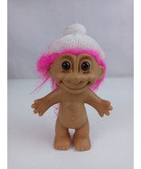 1980&#39;S Troll Doll Russ Born to Ski Pink Hair White Hat   - $13.57 CAD