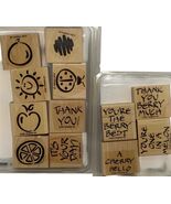 Fanciful Favorites Stampin Up! 2001 Wood-Mounted Stamp Sets Fruit &amp; Than... - €12,37 EUR